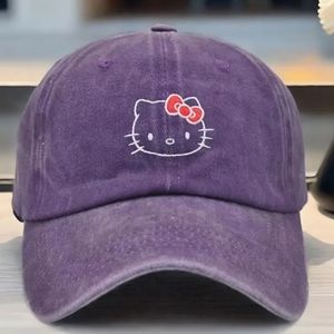 New Hello purple Kitty cat baseball cap hat